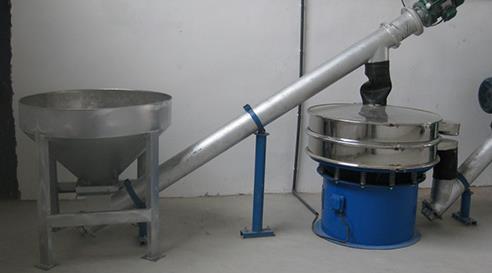 山東某淀粉廠家定制的配套振動篩篩分輸送系統，使用效果良好！